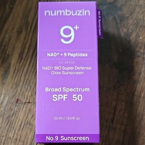numbuzin 9+ Broad Spectrum SPF 50 Sunscreen - Purple Box